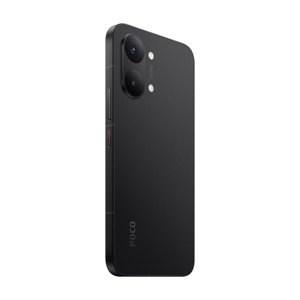POCO X8 Pro Max black, rear angled view