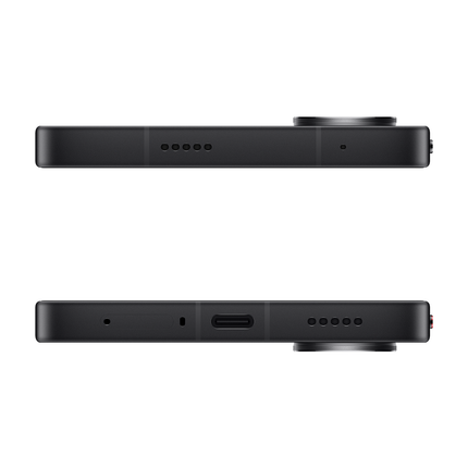 POCO X8 Pro Max black, top and bottom