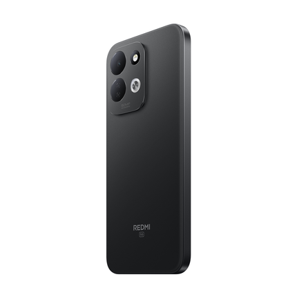 Redmi 17 5G melns, aizmugure slīpi