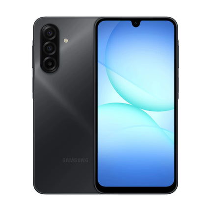 Samsung Galaxy A17 4G melns, priekšpuse un aizmugure