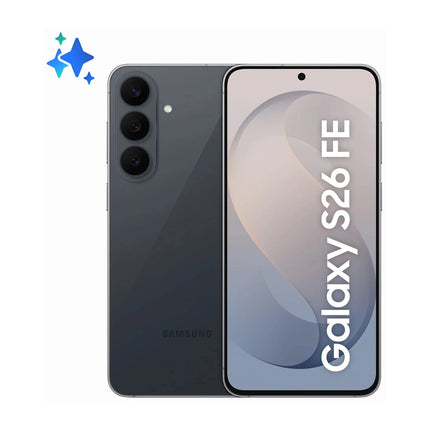 Samsung Galaxy S26 FE Graphite, priekšpuse un aizmugure