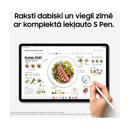 Samsung Galaxy Tab S12+ pelēks, skats 3