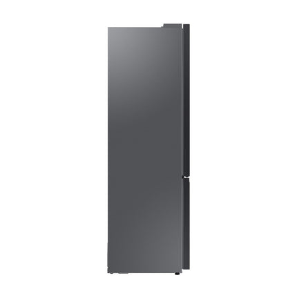 Samsung RB38C7B5D39/EF refrigerator with freezer below, side view, grey side panel