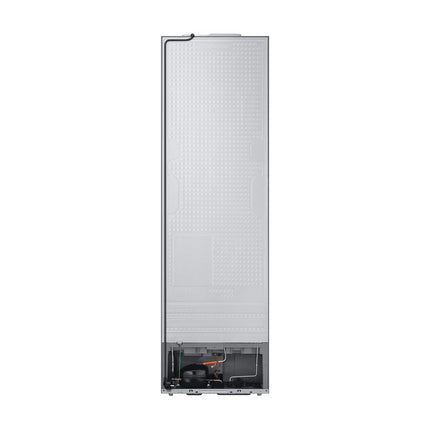 Samsung RB38C7B5D39/EF refrigerator with freezer below, rear view, back panel and compressor at the bottom
