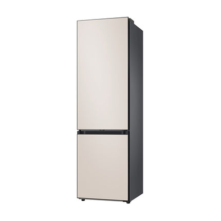 Samsung RB38C7B5D39/EF refrigerator with freezer below, angled from the left side with closed doors