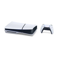 Spēļu konsole Sony PlayStation 5 1TB (slim, ar diskdzini) ar DualSense kontrolieri, skats slīpi no priekšas