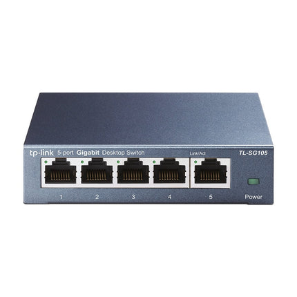 TP-LINK 5-Port 10/100/1000Mbps komutators komutators, skats no priekšas