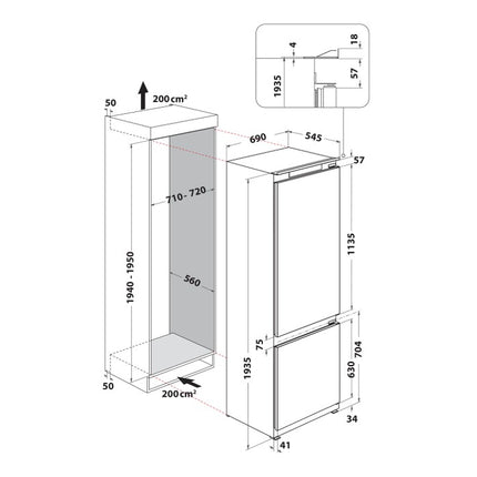 Whirlpool SP40 812 EU 2 Iebūvējams ledusskapis, image 13