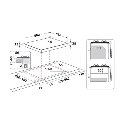 Whirlpool TGML 660 IX Gāzes virsma, 11. attēls