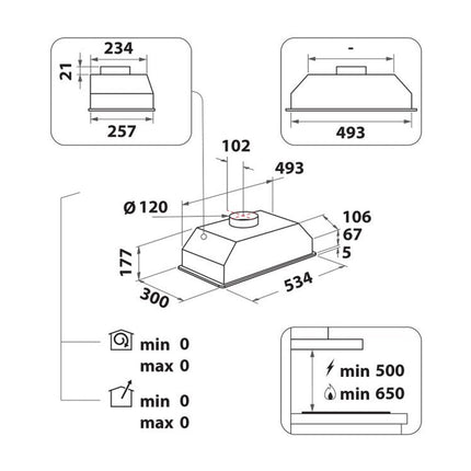 Whirlpool WCT 64 FLS X Iebūvējamais tvaika nosūcējs, image 6
