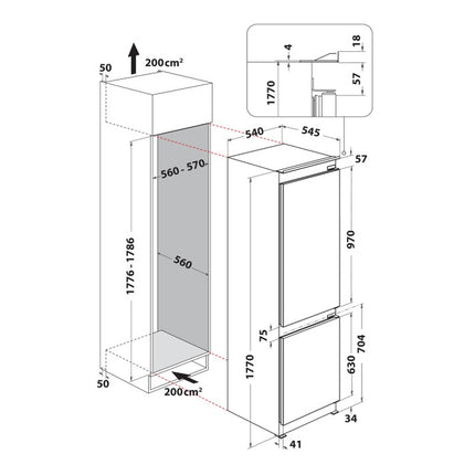 Whirlpool WHC18 T574 P Iebūvējams ledusskapis, image 11