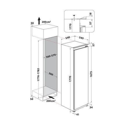 Whirlpool WHSD18A013D1 Iebūvējams ledusskapis, 10. attēls