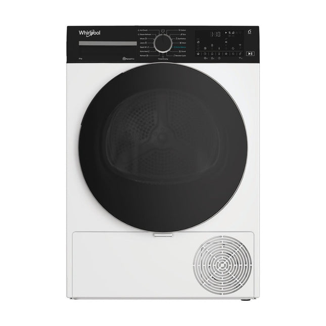 Balts siltumsūkņa veļas žāvētājs Whirlpool WP C8 WBS EE