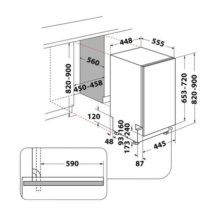 Whirlpool WSIO 3T223 PCE X Iebūvējama trauku mazgājamā mašīna, image 11