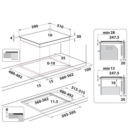 Whirlpool WTX6019DCF Iebūvējamā plīts virsma, 10. attēls